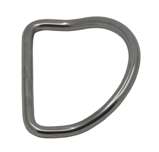 [SNAP00306] D-Ring inox, coudé, 38 mm