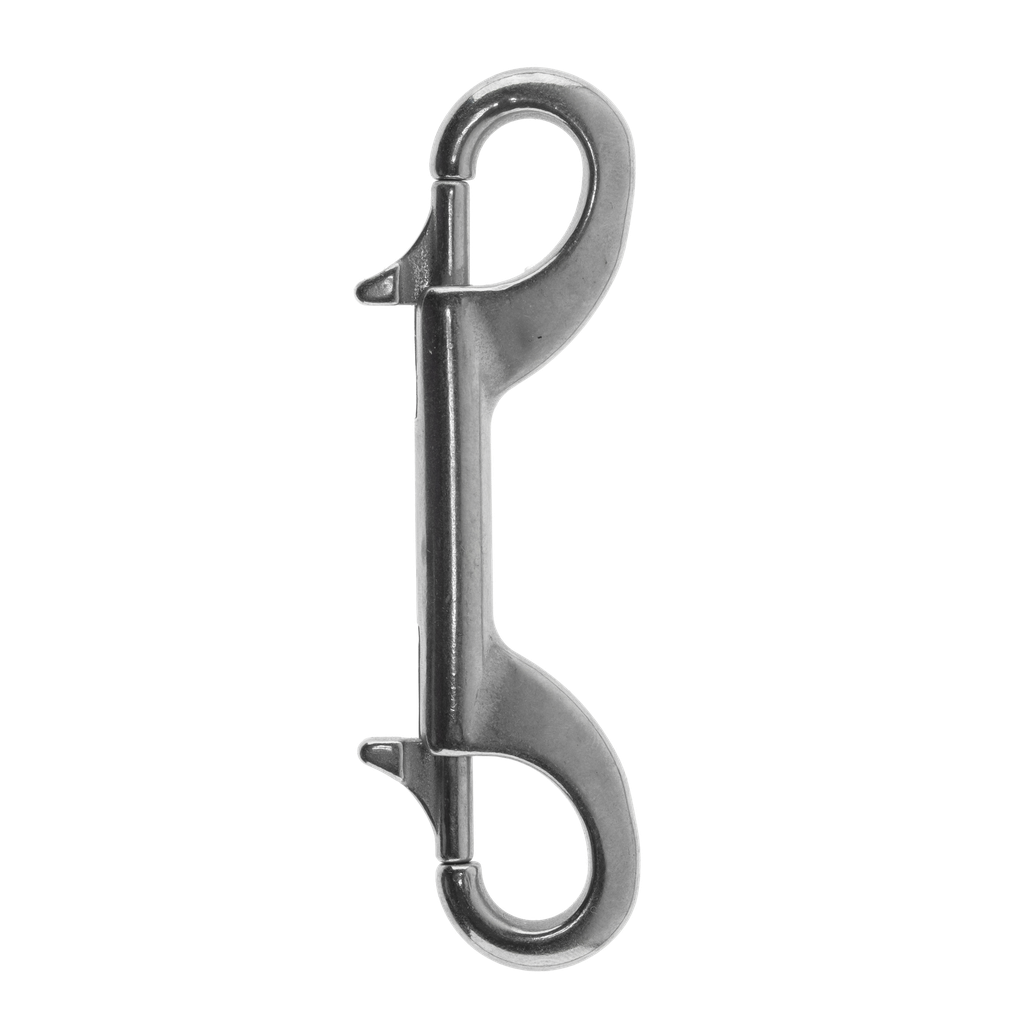 Mousqueton double, inox, 100 mm