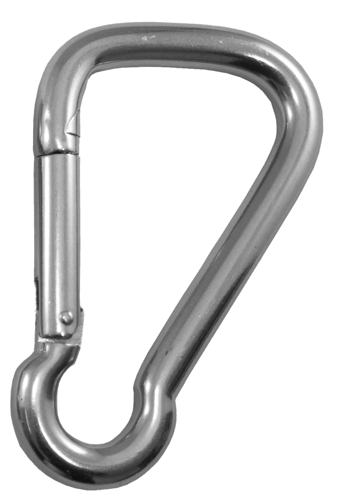 Asymmetrische roestvrijstalen karabijnhaak, 120 mm