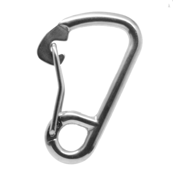 Asymmetrical spring carabiner, 60 mm