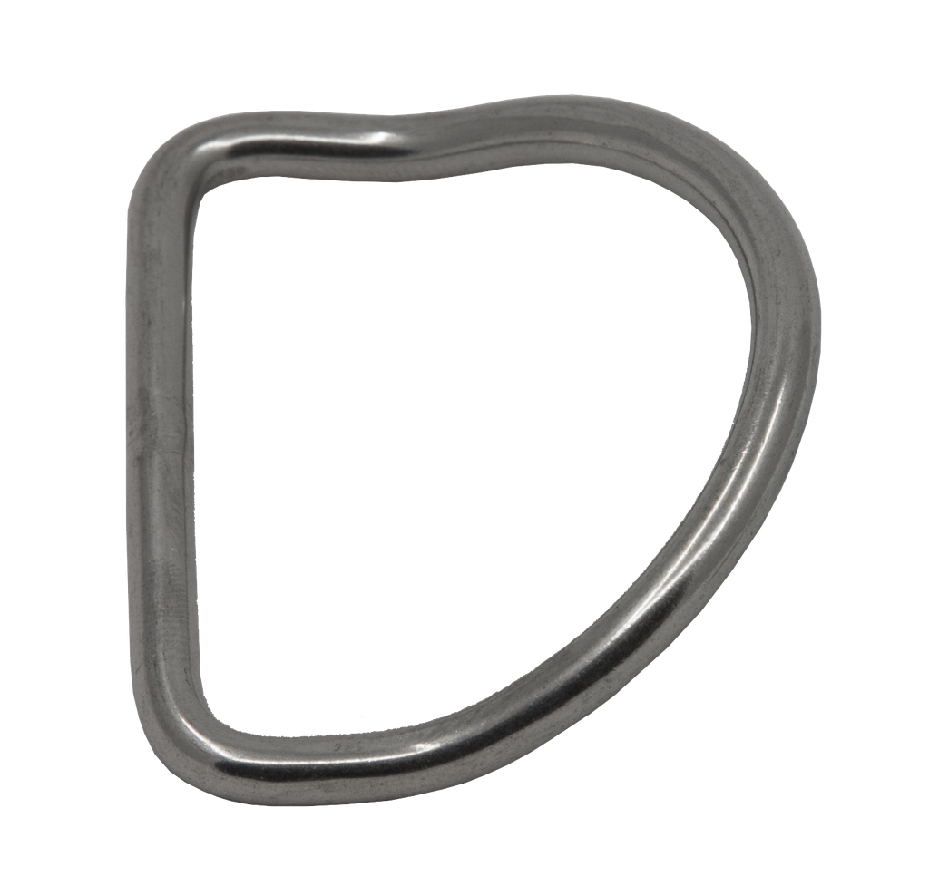 [SNAP00306] Stainless steel D-Ring, angled, 38 mm