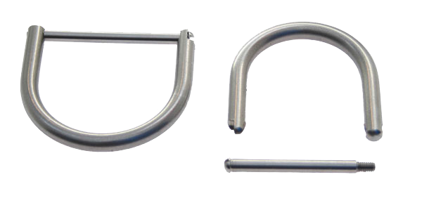 [SNAP00310] Stainless steel D-Ring with 50 mm screw