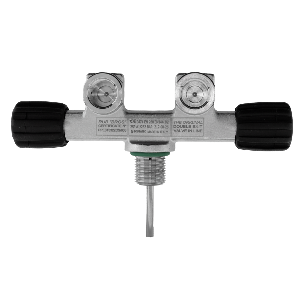 [VALVE00007] Twin valve, M25*2, G5/8, 232 Bar