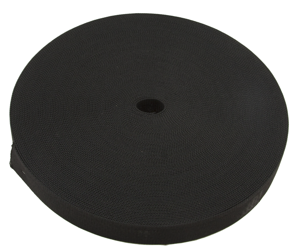 [ACCE10100-BLACK] 50 mm PP webbing, per metre (Black)