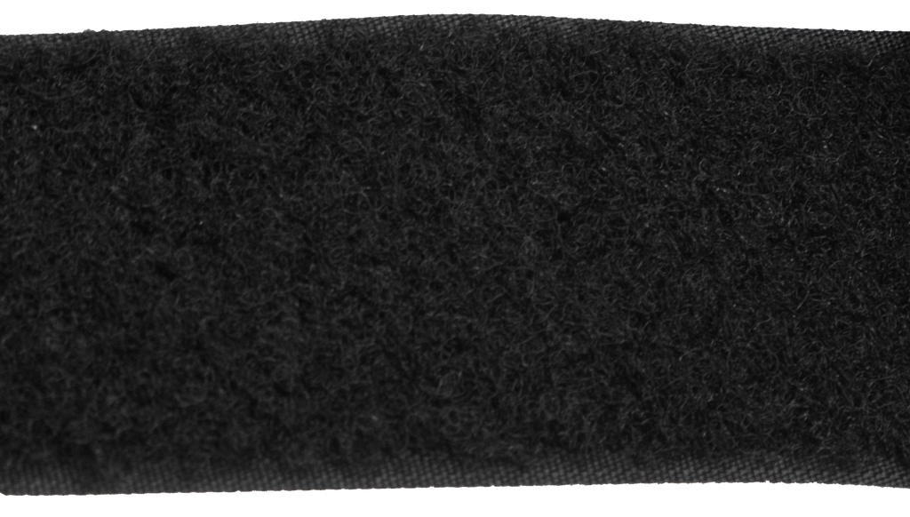 [VELCRO00001-BLACK] Velcro, 38 mm, côté velour, au mètre (Noir)