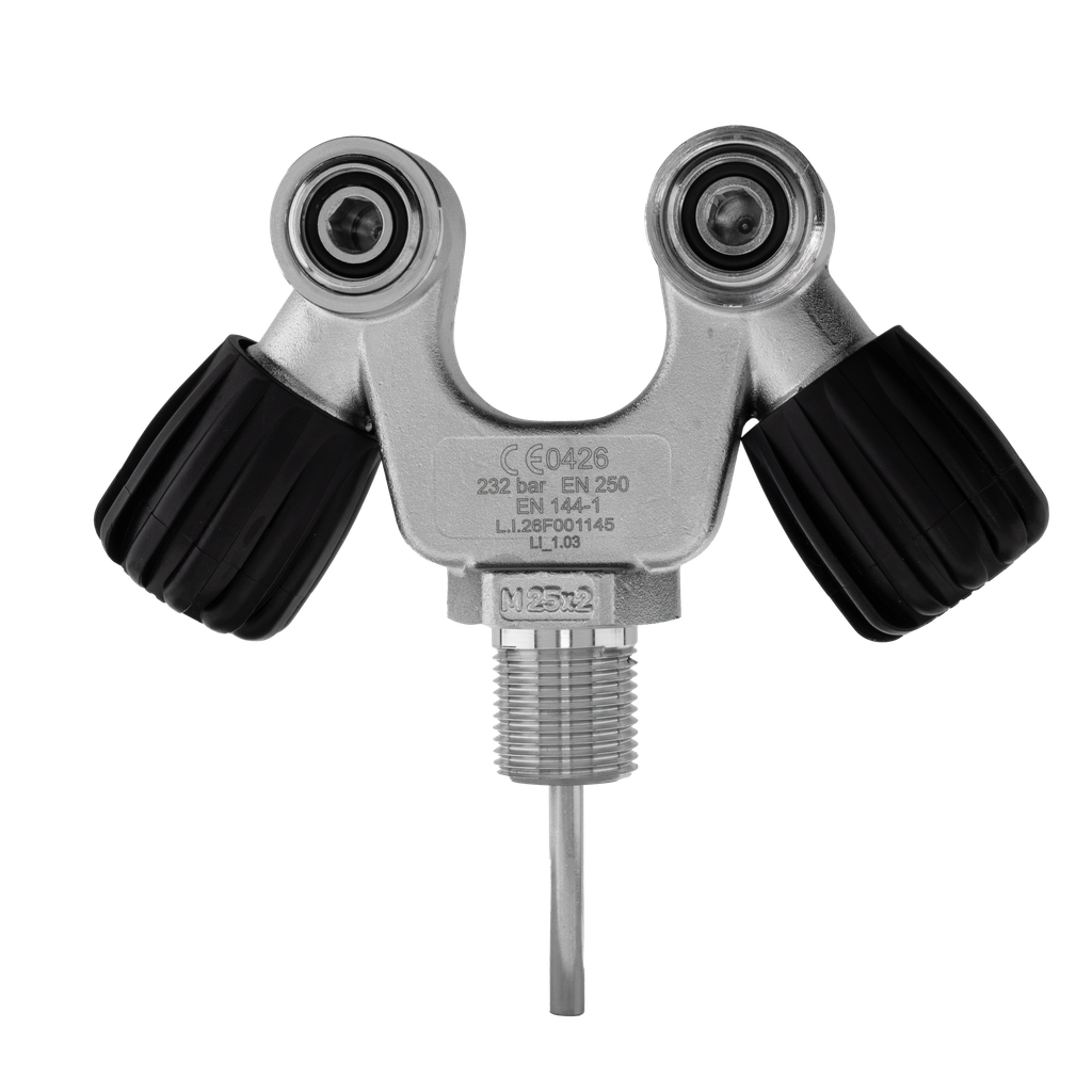 Double V valve, 232 Bar, M25x2, G5/8
