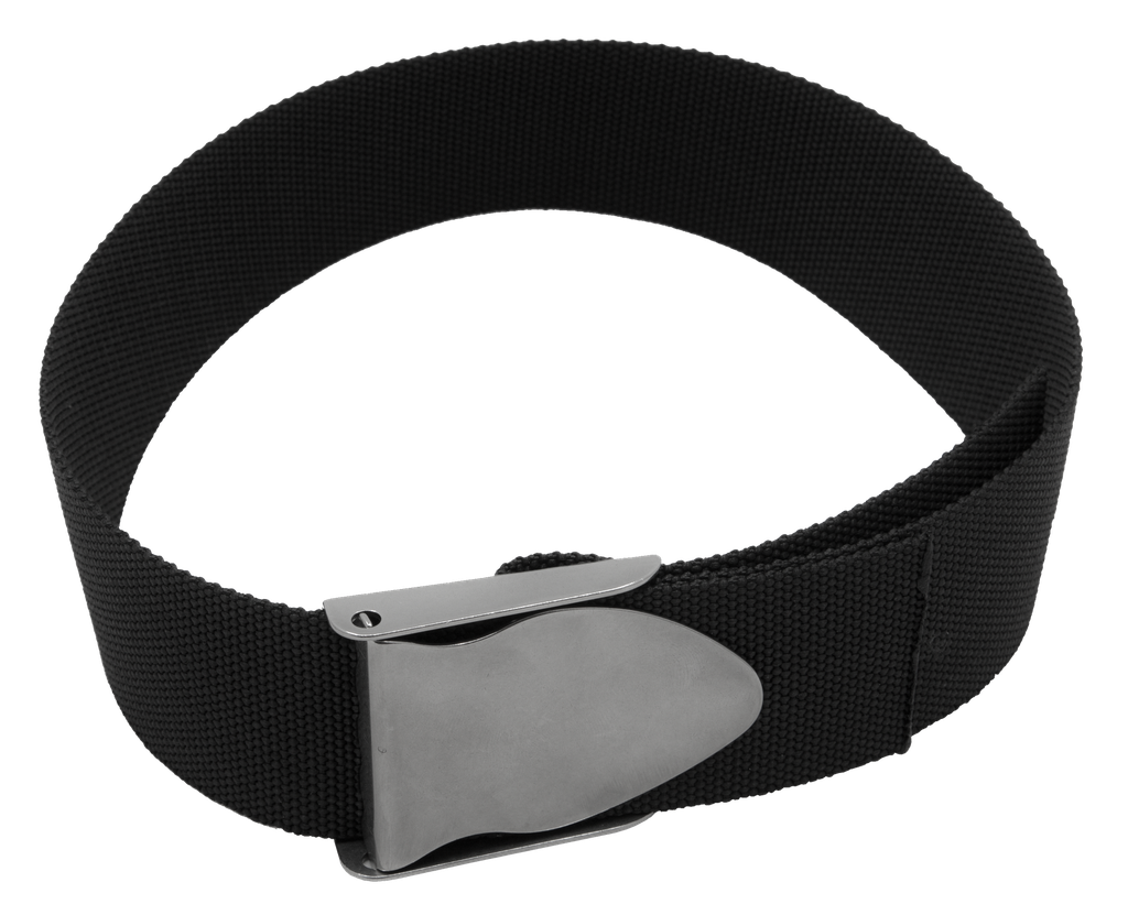 [ACCE10001-BLACK] Ceinture avec boucle inox (Noir)