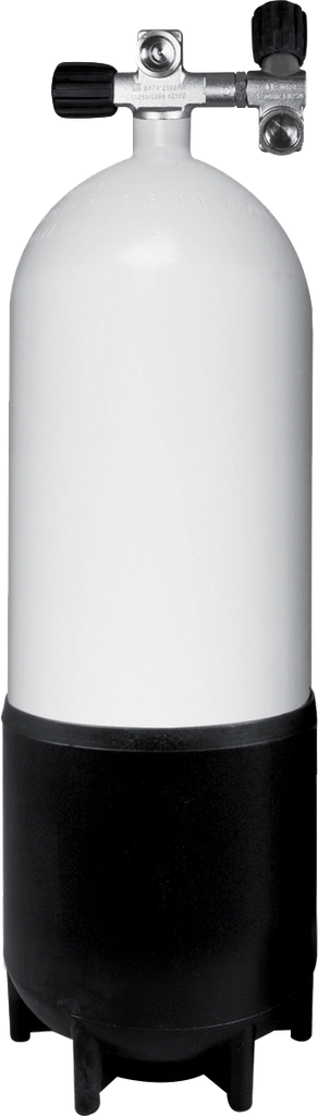 [TANK11504] Stalen fles 15 L 230 Bar met dubbele kraan