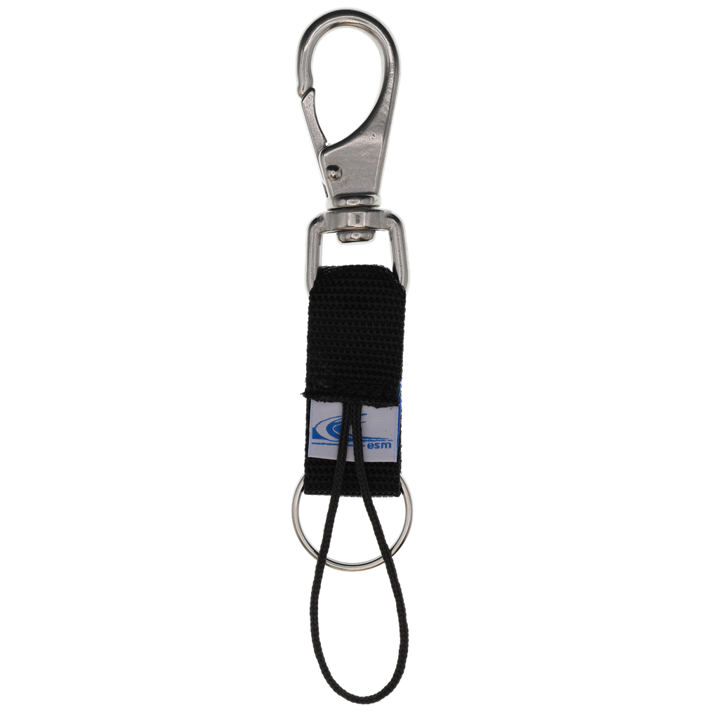 [ACCE04513-BK] Attache rapide avec mousqueton à émerillon 85 mm (Noir)
