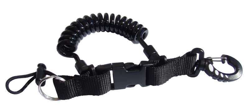 [ACCE00025] Mousqueton tire bouchon (spirale) avec mousqueton plastique