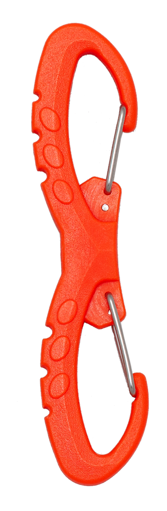 Mousqueton double, plastique coloré, 100 mm