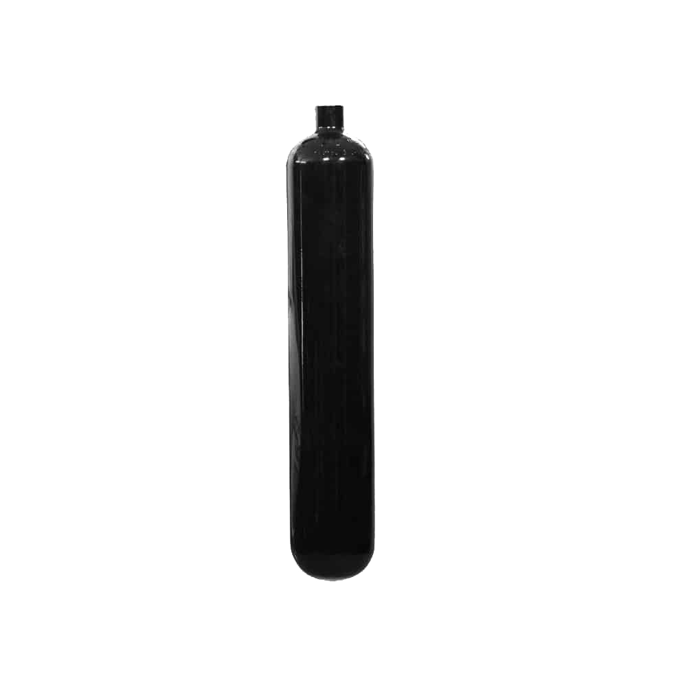 [TANK90001,8-BLACK] Flessen 1,8 L 232 Bar, ∅ 82,5 mm (Zwart)