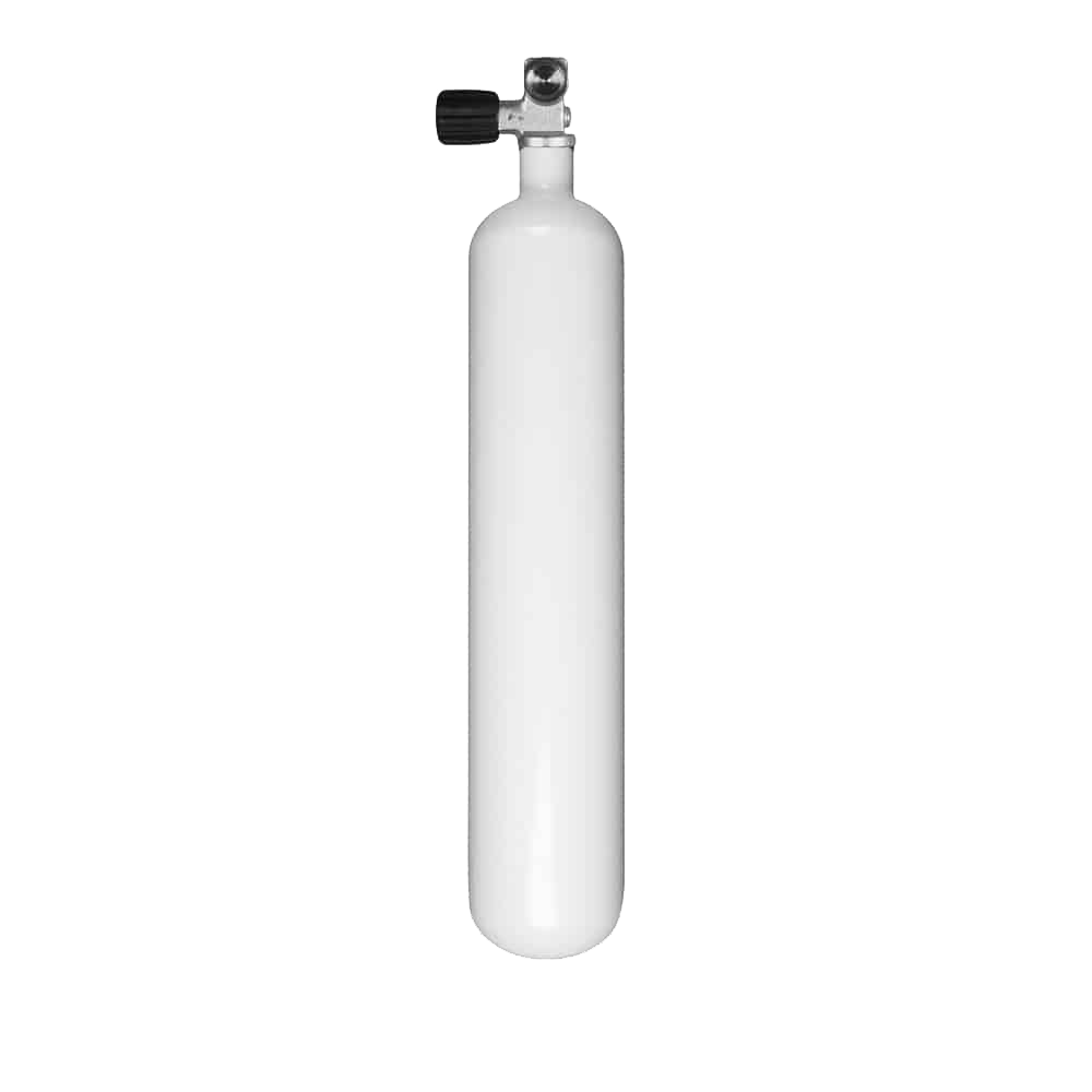 [TANK10301-BLACK] Bouteille Acier 3 L ∅ 100 mm 232 Bar avec robinet mono G5/8 (Noir)