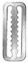 Bloque plomb inox avec dents, modèle plat