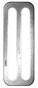 Bloque plomb inox sans dents, modèle plat