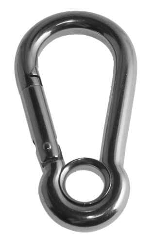 [SNAP00151] Stainless steel carabiner with eye, 60 mm