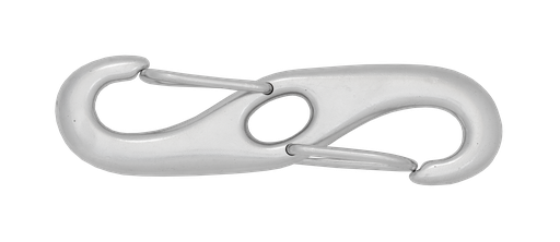 [SNAP00147] Dubbel eind clip inox, 150 mm